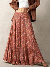 Bohemela Women's Vacation Floral Print Wide Leg Loose Pants With Ruffled Hem